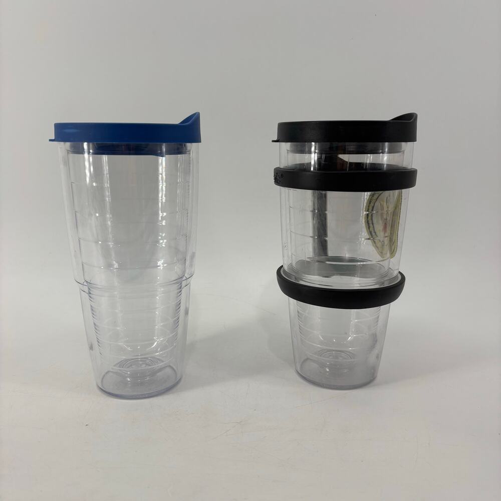 2 Tervis Cups Clear US Army Blue Black Tumbler Lid Insulated - Picture 9 of 11